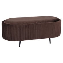 Evelyn Velvet Storage Ottoman Bench